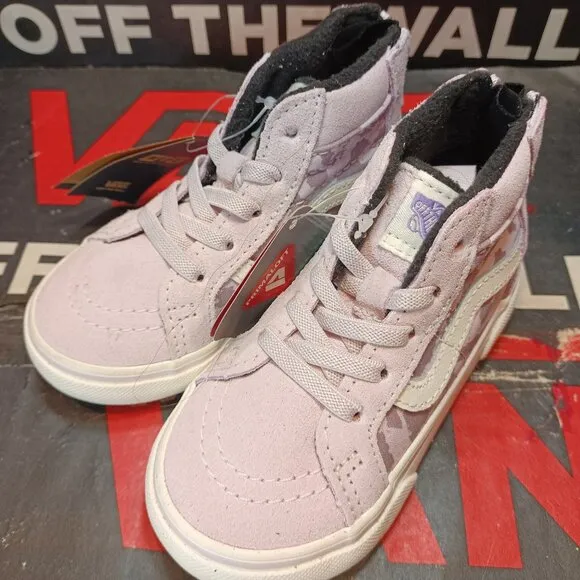 Vans Toddler Size 6.5 Sk8 Hi MTE-1 Zip/Lace Orchid Ice/Leopard VN0A5HZZ6H9