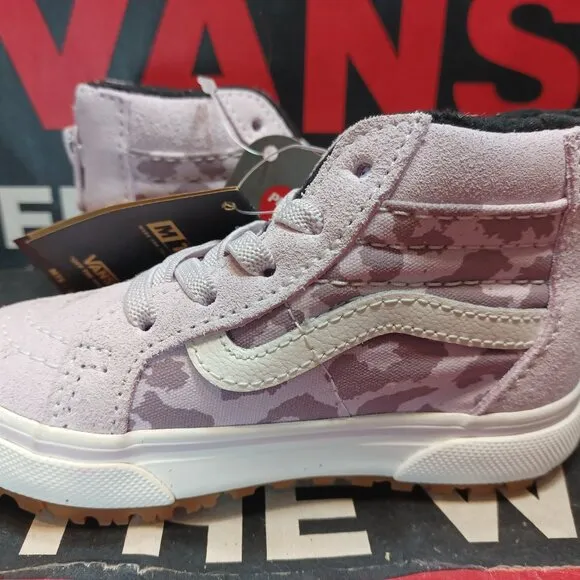 Vans Toddler Size 6.5 Sk8 Hi MTE-1 Zip/Lace Orchid Ice/Leopard VN0A5HZZ6H9