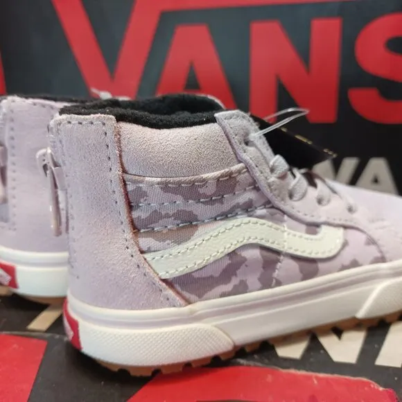 Vans Toddler Size 6.5 Sk8 Hi MTE-1 Zip/Lace Orchid Ice/Leopard VN0A5HZZ6H9