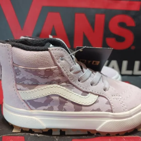 Vans Toddler Size 6.5 Sk8 Hi MTE-1 Zip/Lace Orchid Ice/Leopard VN0A5HZZ6H9
