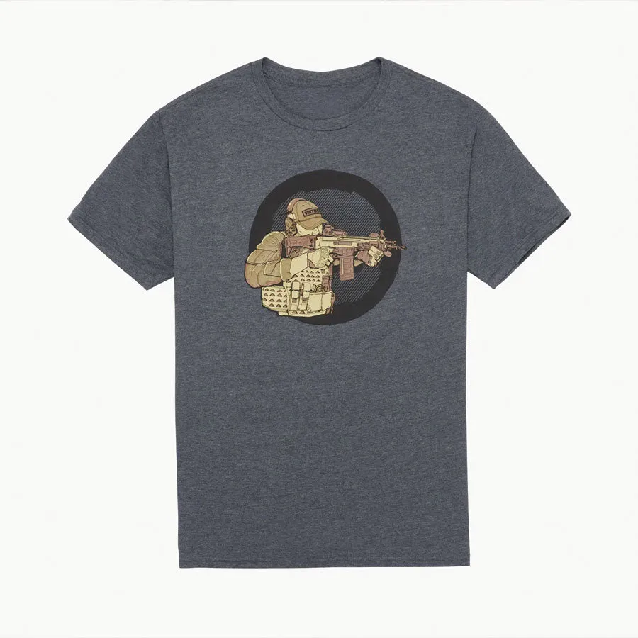 VIKTOS V Shooter Tee Charcoal Heather