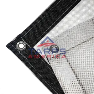 White 10 oz. Heavy Duty Vinyl Coated Mesh Tarp by ShadeMax®