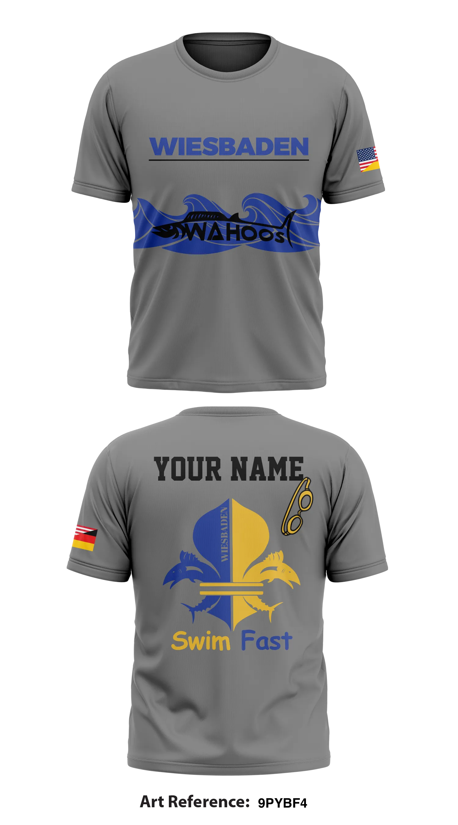 Wiesbaden Wahoos Store 1 Core Men's SS Performance Tee - 9pyBf4