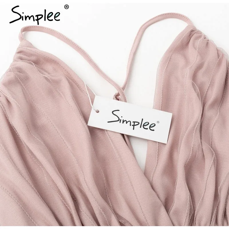 Women Dress Elegant V Neck