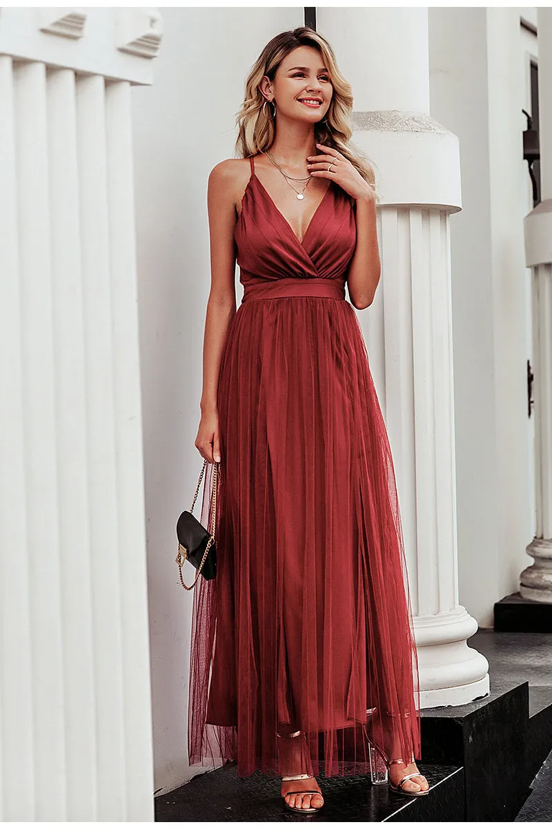 Women Dress Elegant V Neck