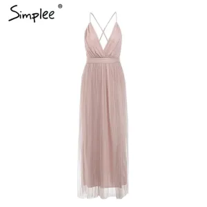 Women Dress Elegant V Neck