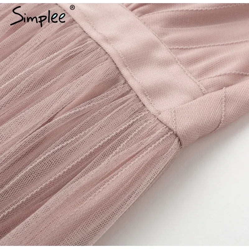 Women Dress Elegant V Neck