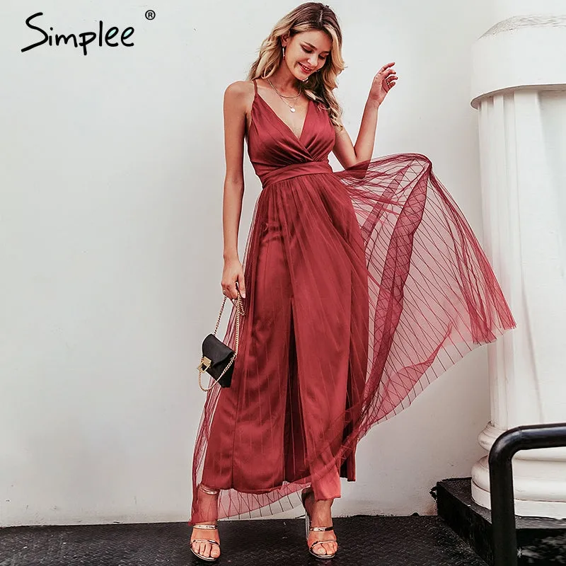Women Dress Elegant V Neck