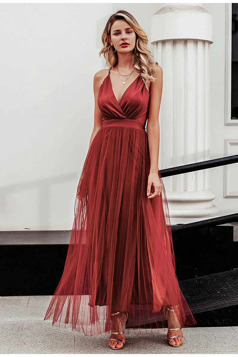 Women Dress Elegant V Neck