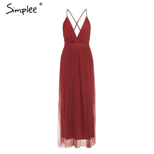 Women Dress Elegant V Neck