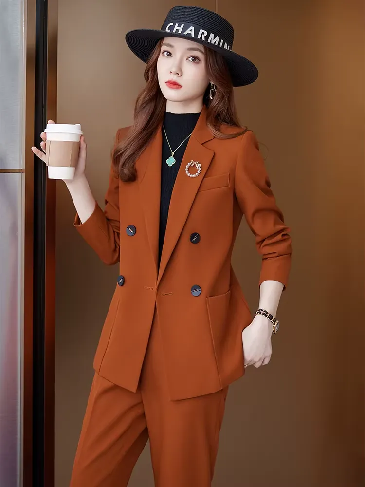 Women's Blazer And Trouser 2-Piece Set Office Business Set