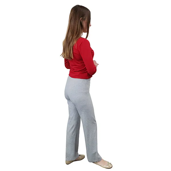 WOMEN'S CASUAL PANT COTTON FRENCH TERRY GREY MIX
