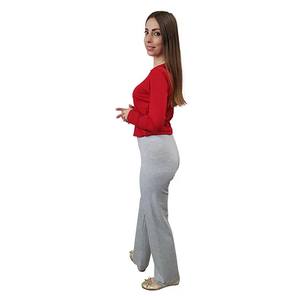 WOMEN'S CASUAL PANT COTTON FRENCH TERRY GREY MIX