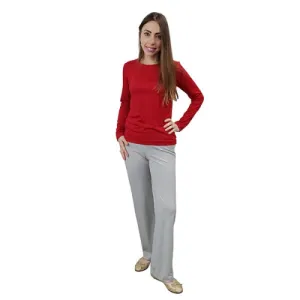 WOMEN'S CASUAL PANT COTTON FRENCH TERRY GREY MIX