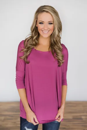 Your Everyday Casual Piko Top - Mulberry