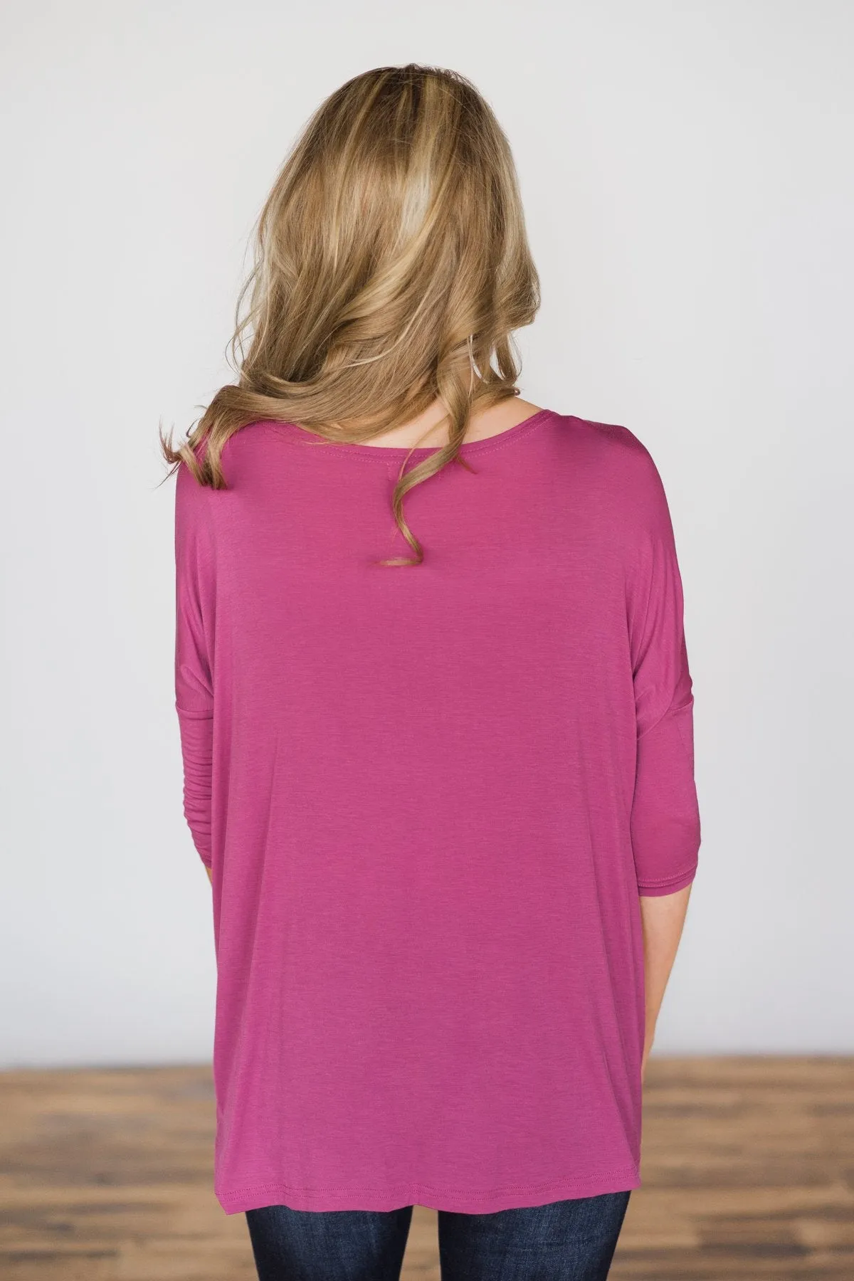 Your Everyday Casual Piko Top - Mulberry