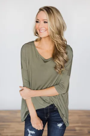 Your Everyday Casual Piko Top - Olive